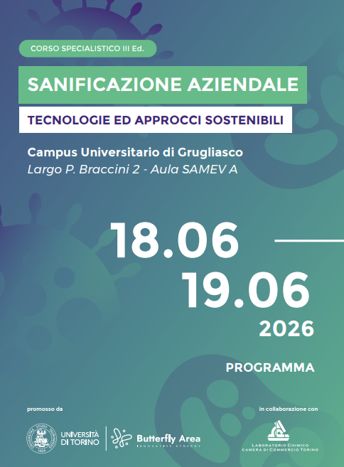 Corso specialistico Sanificazione aziendale. Tecnologie ed approcci sostenibili
